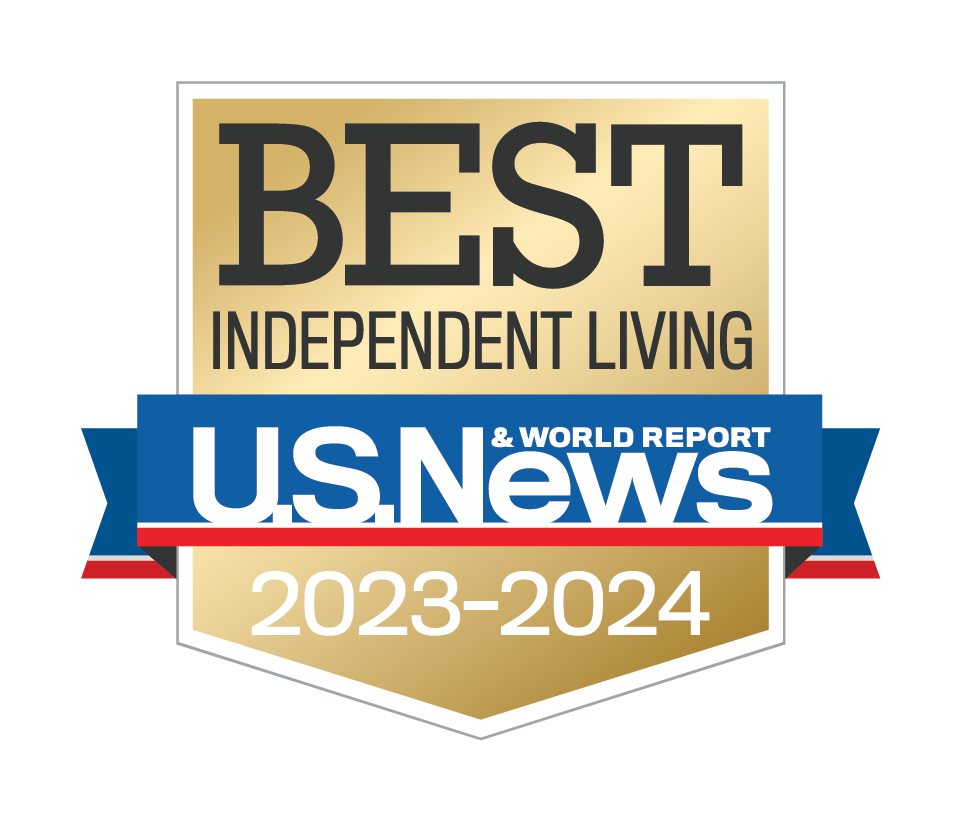 US News 2023-2024 Best Independent Living badge on a transparent background